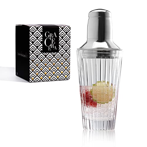 Grace Era Glass Cocktail Shaker, 17Oz Martini Shaker Glass Bar Set, Professional Margarita Mixer Drink Shaker, Mixing Shaker Bartending Glass For Cocktails, Margarita #TOP5