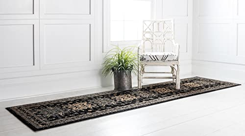 Tapete decorativo Unique Loom 80x305 cm negro y gris miniatura 4