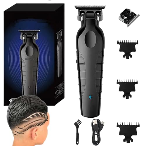 Blackout Trimmer Plus Zero Gap, Barbers Tonic Blackout Trimmer Premium Zero-Gapped, Cordless Rechargeable Zero-Gapped Safety Razor Hair Clipper for Men, Fast Carving, Instantly Do Crispy Line Ups