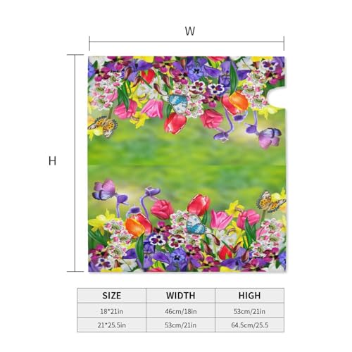 Spring Summer Butterfly Flower Mailbox Covers Magnetic Standard Size Mailbox Wraps Letter Post Mailbox Cover 21" X 18" for Holiday Garden Yard Decor - Thumbnail 2