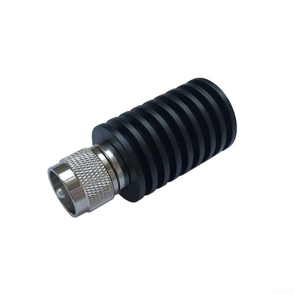 Charge factice coaxial UHF RF 25 W 50 Ohm CC à 1 GHz terminaison en acier inoxydable avec connecteur mâle PL259 pour test d'antenne radio Noir