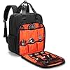 CURMIO Borsa da barman Borsa da viaggio Kit da barman Zaino con scomparti imbottiti, Borsa da trasporto portatile per set di attrezzi da bar, perfetta per feste all'aperto in casa, SOLO borsa, Nero