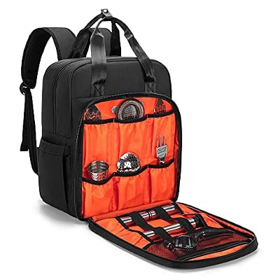 CURMIO Bartender Kits Backpack with Padded Compartments for Bar Tools Set