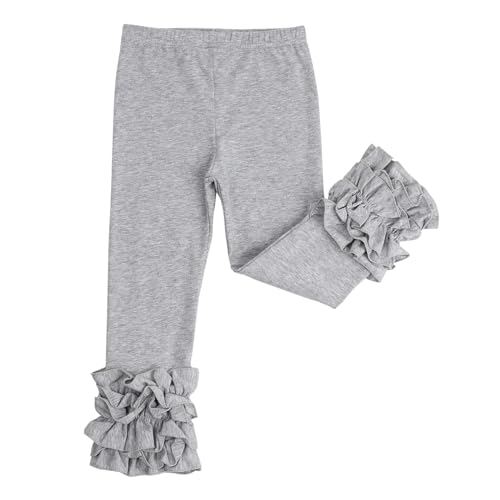 Image of HOOLCHEAN Baby Toddler and Little Girls Cotton Ruffle Leggings