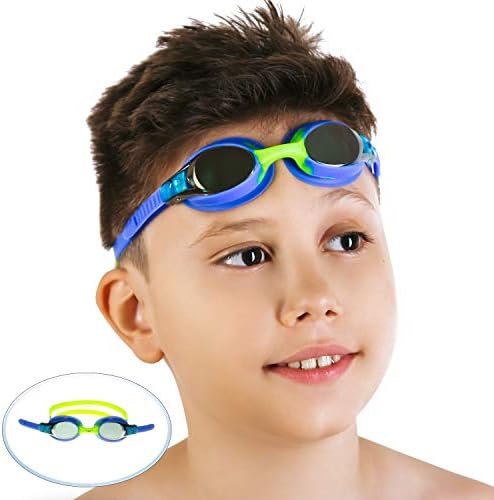 AqtivAqua MJR Okulary Pływackie dla Dzieci // Przeciw Mgielny - Ochrona UV - Miękkie Silikonowe Uszczelki