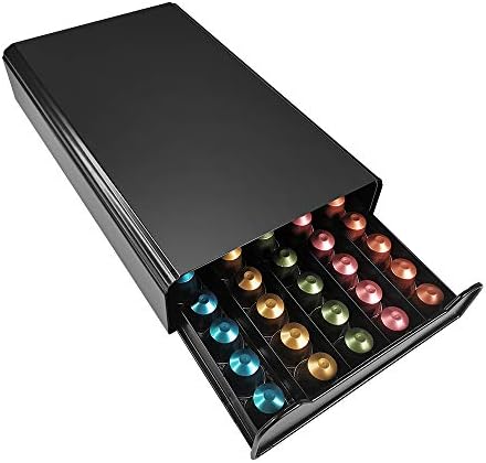 RECAPS Coffee Pods Storage Holder Drawer Kitchen Organizer Compatible with Keurig Black Color Holds Different Brands of Coffee Pods