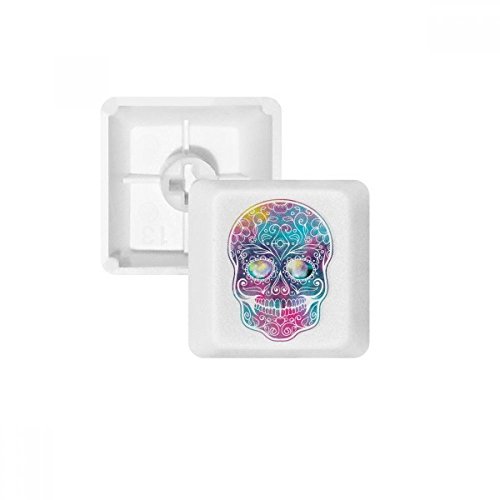 Keycaps PBT tête de mort colorée OEM R3 pour clavier mécanique blanc