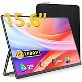 モバイルモニター 15.6インチ 保護ケース付き Vimonic モバイルディスプレイ 125%広色域 ポータブルモニター FHD 1920*1080 IPS液晶パネル ポータブルディスプレイ 自立型スタンド 薄型・超軽量 二つのVESA穴 USB Type-C ミニHDMI 在宅勤務 リモートワーク スピーカー内蔵