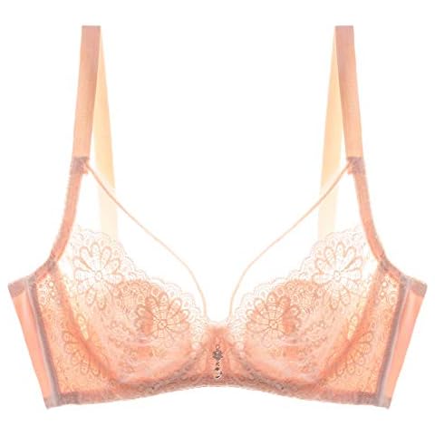 Womens Soft Mesh Comfort Bra Seamless Sleep in Yoga Leisure Stretch Sports Vest Straps Nude 80A/36A Cover