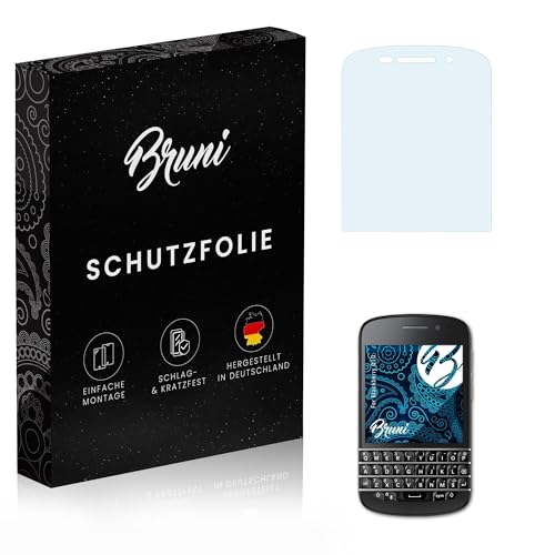 Bruni Schutzfolie kompatibel mit Blackberry Q10 Folie, glasklare Bildschirmschutzfolie (2X)