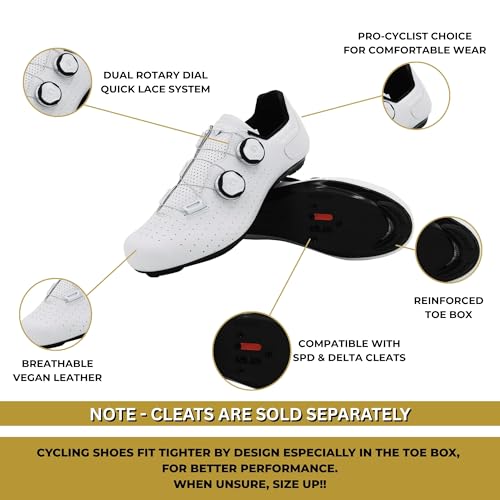 Image of Tommaso Strada Mens SPD & Peloton Shoes-2 in 1 Cycling Shoes-Install Your Own Delta or SPD Cleats for Spin Bikes, Indoor Cycles or Most Mens Bicycles-Explore Bike Accessories
