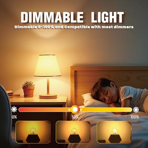 Bonlux G45 E27 Edison Screw ES Bulb, 42W Dimmable Golf Ball Light Bulb 2700K Warm White, Classic Mini Globes Clear Round Light Bulbs, Equivalent to 60W Incandescent Bulbs Pack of 10 - Image 3