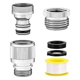 Sink Faucet Quick Connector - Faucet to Hose Adapter for Kitchen/Bathroom Connect Shower Hose, Garden Hose, Portable Washing Machine, Pet Bathing Durable Chrome Finish (Faucet Adapter)