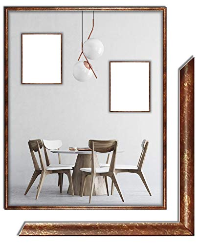 myposterframe Atlas Bilderrahmen 38 x 52 cm Kunststoff 52 x 38 cm Terra Gold mit Kunstglas klar 1 mm