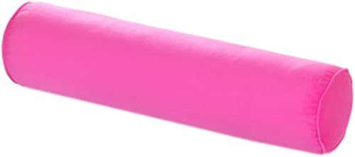 Miniatura 8 de Almohada de cuello cilíndrico suave de terciopelo, almohada cervical larga, lavable, almohada redonda para cuello, piernas y rodilla (Mauva pálido