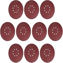 Utoolmart 10Pcs 9 Inch 8 Hole Hook and Loop Sanding Disc 100 Grit Flocking Sandpaper Random Orbital Sander Paper