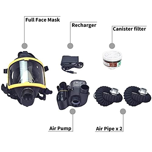 Maschera respiratore ad aria fornita – Filtri elettrici a flusso costante per sabbiatura e lavori di laboratorio