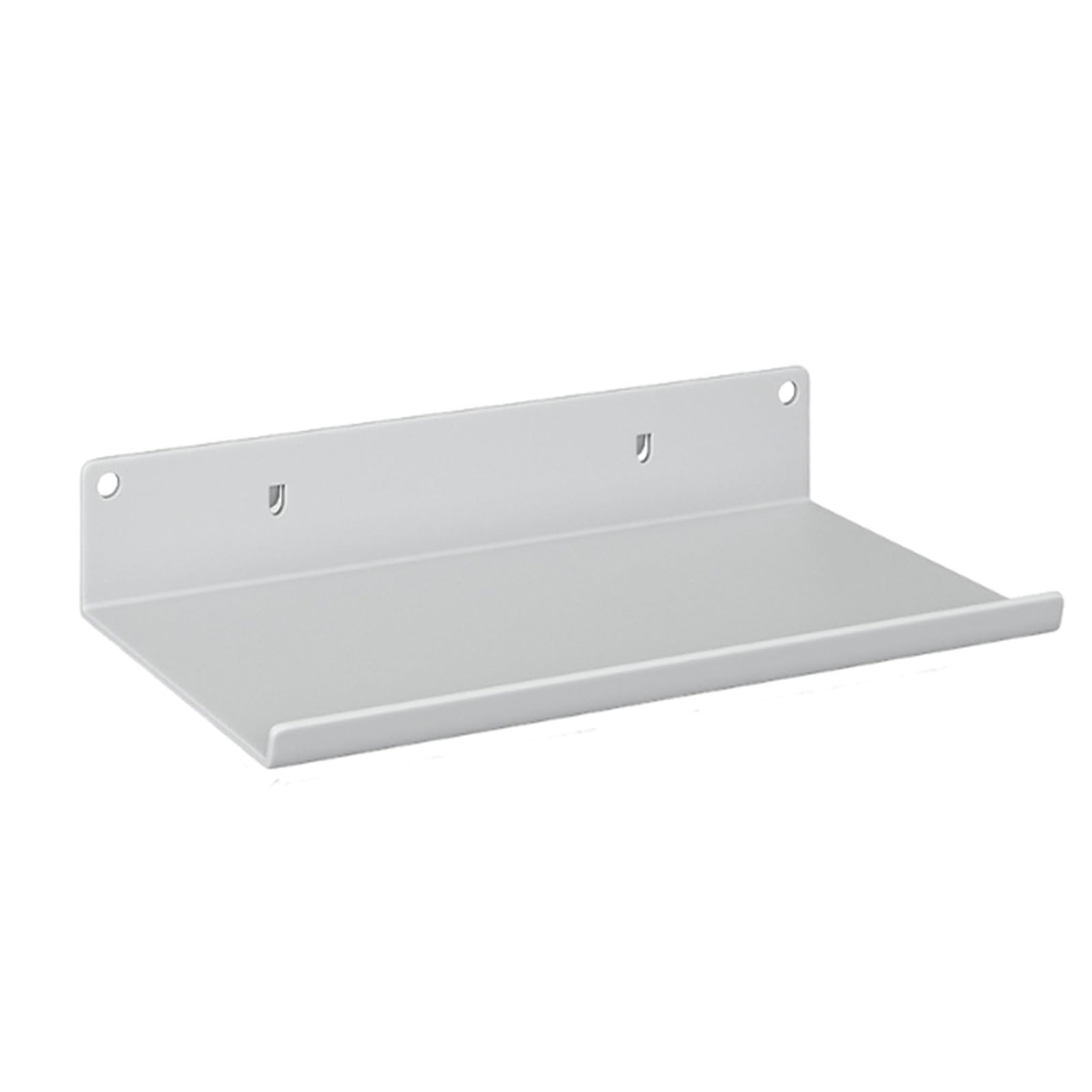 Mur de rangement flottant efficace et esthétique blanc en métal