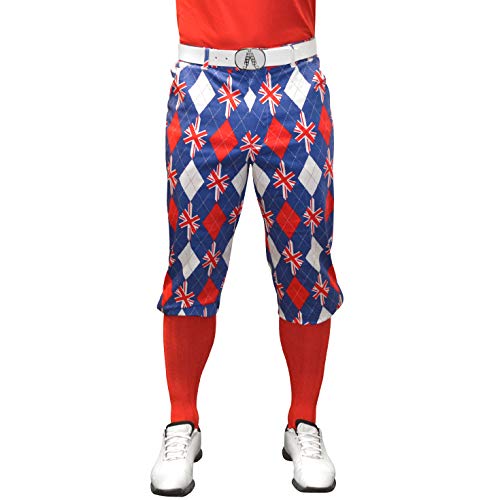 Royal & Awesome Trew Brit Loud Mens Golf Knickers, Golf Knickers for Men, Knickers Golf Pants Men