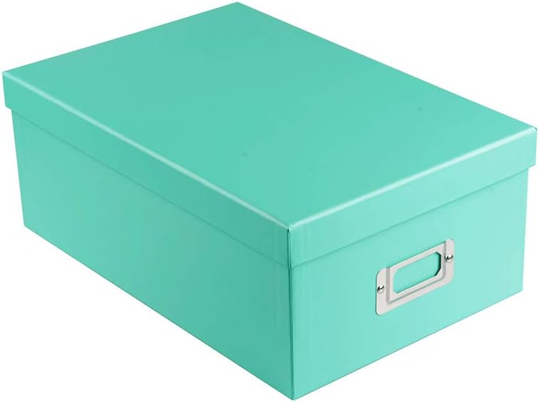 novelinks Photo Case 4" x 6" Photo Storage Box - 10 Inner Picture Storage Container Photo Organizer Case Picture Box Storage Photo Craft Keeper (Green)