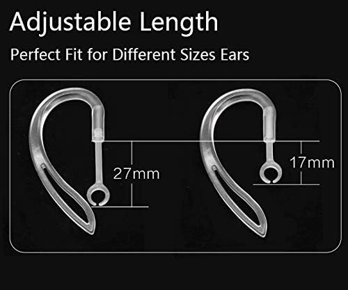 Ear Hook Compatible with AirPods Pro Compatible with AirPods 3/2/1 , JNSA Ear Hooks 4 PCS 2 Pairs for AirPod Pro/3/2/1, Transparent 2Pair