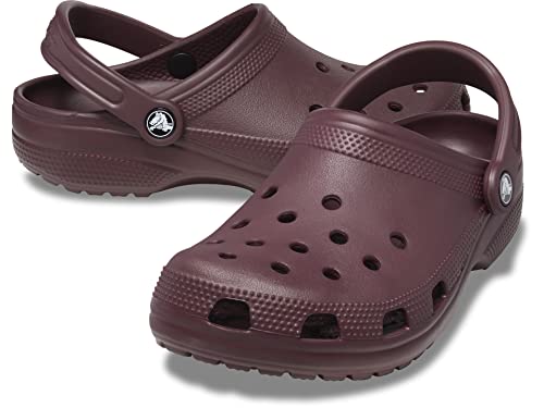 Image of crocs Unisex Adult Classic Clogs, Red Dark Cherry, 4.5 /5.5 UK