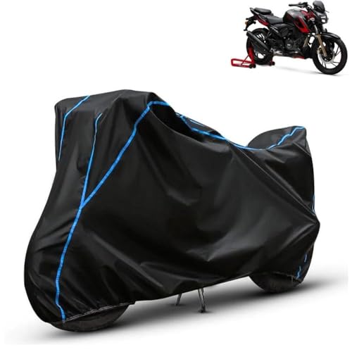 Image of Kerwa Waterproof Bike Cover Compatible with TVS Apache RTR 200 4 V | Dust Proof, UV-Resistant, All-Weather Protection Bike Body Cover, Windproof Elastic Bottom