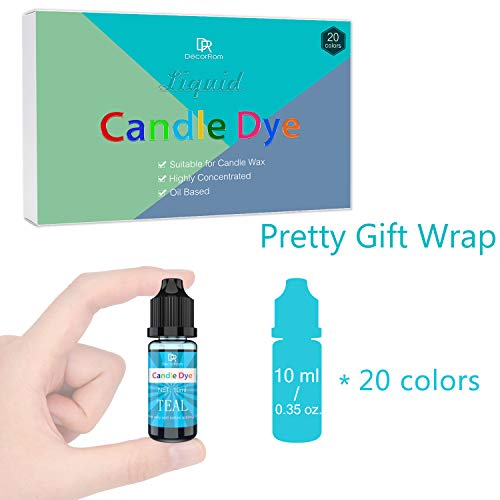 Candle Dye - 20 Colors Liquid Concentrated Candle Color Dye For Soy Wax Dyes, Gel Wax, Paraffin Wax, Beeswax, Candle Making Kit - Vibrant Oil-Based Candle Coloring For Diy Candle Making Supplies #TOP6