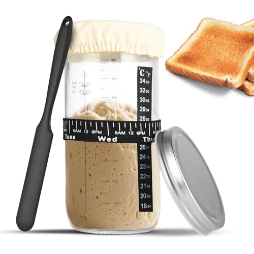 Atliberswo Sauerteig Glas 35oz/1000ml Starter Set