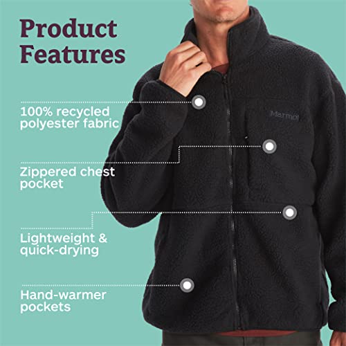 MARMOT Men's Aros Full-Zip Jacket - Sherpa Fleece with Retro Style4