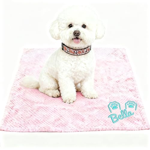 Best Sofa Throws for Dogs UK: Cozy, Waterproof, and Durable Picks 6 Personalised Pet Blanket, Embroidered Dog Cat Name Blanket Soft Fleece Throw for Sofa Bed with Pet Name Paw Bone