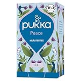 Pukka Bio-Kräutertee Peace, Tee-Aufgussbeutel: Chillende Wohlfühlpause mit Hanf, Grüne Minze & Ashwagandha 1x 30g