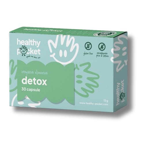 Detox Healthy Pocket | Integratore Cardo Mariano Tarassaco e Carciofo - Detox Fegato e Intestino - Depurativo - Digestivo - Epatico - Antiossidante | Enzimi Digestivi Gonfiore Addominale | 30 Capsule