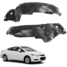 Front Pair Fender Liner Inner Panel Compatible with 2012-2015 Honda Civic Replacement for 74101TS8A10 74101TS8A20 Wheel Liner Splash Shields Guard Driver & Passenger Side