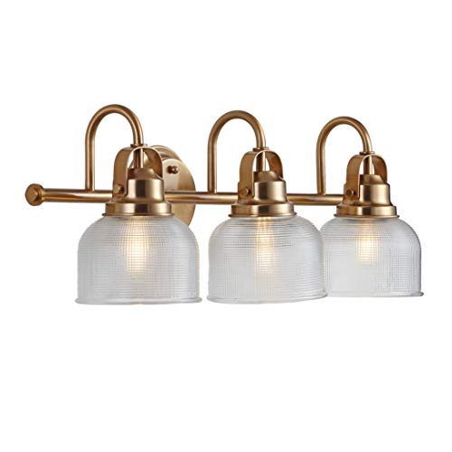 JONATHAN Y Virginia 3-Light Bath Vanity Light 25.25", Brass Gold by JONATHAN Y - Used condition - US$19.01