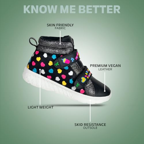 Image of KazarMax Hopits Kids Boys and Girls Ankle Length | High Top | Slip-on Sneakers Shoes | Lightweight | Outdoor Shoes Collection