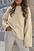 LILLUSORY Oversized Sweater Womens 2026 Fall Fashion Outfits Pullover Long Tunic Old Money Winter Cozy Clothes Cute Crewneck Trendy Knit Chunky Warm Knitted Ladies Top Apricot