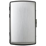 坪田パール タバコ ケース キングサイズ/ショート(85mm) 10~12本収納 スリム シルバーサテン シルバー 1-21226-61