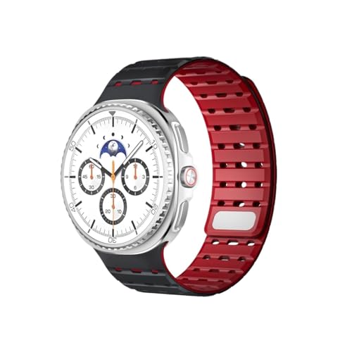 Ԃ̂ȂVRX|[cXgbvBɓKSamsung Galaxy Watch 8 40mm /44mm/ 8 NVbNuXbgɃtBbgB(Black Red,For Watch 8 Classic)