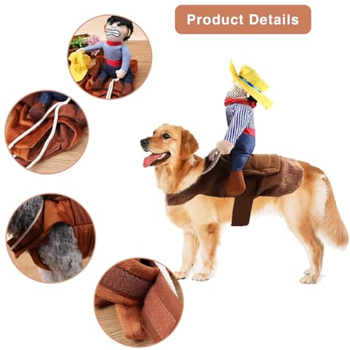 Lustiges Kleidung,Halloween-KostüMe FüR Hunde,Haustiere KostüM,Lustige Party-KostüMe,Weihnachtsfeier Rollenspiele Verkleidungen (Cowboy)