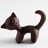 Iron Cat Figurine Animal Kitty Paperweight Desk Ornament Gift