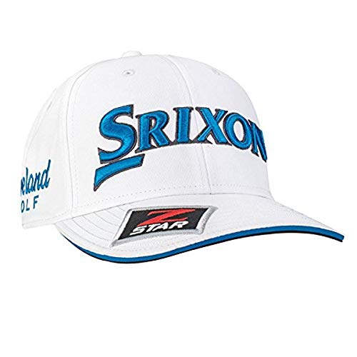 Srixon Golf Men's Tour Staff Hat, White/Electric Blue, One Size Fits All
