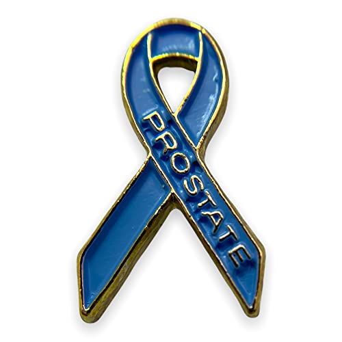 StockPins Prostate Cancer Awareness Ribbon Lapel Pin – Blue Ribbon Pin for Supporting Survivors & Raising Awareness, Perfect for Jackets, Hats, & Backpacks
