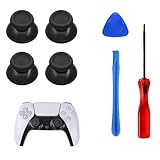4 Pcs Thumbsticks Joysticks,Tmr Elektromagnetischer Stick Joystick Analogsticks Und Reparatur Werkzeuge Kit Für Ps5 Dualsense Controller,No Drift(Schwarz)