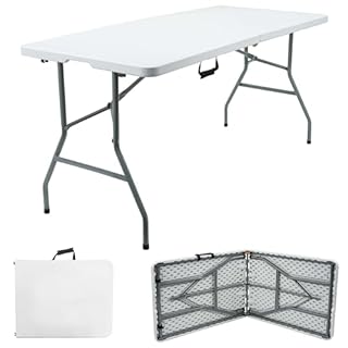 Denny International® Trestle Table Indoor Outdoor Garden Catering Heavy Duty Folding Table for Picnic Party Dinner (5ft)