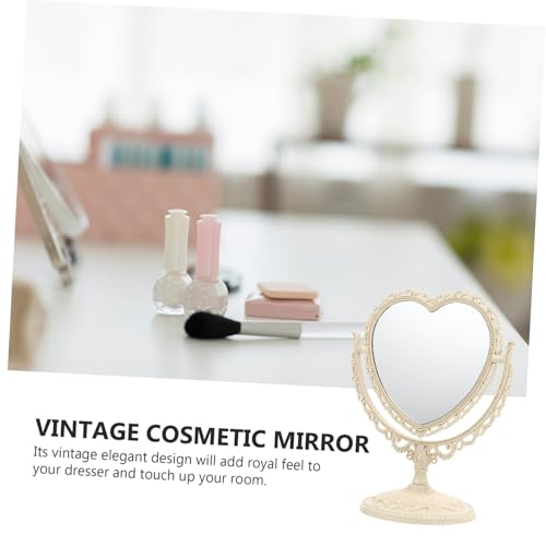Miroir cosmétique rotatif beige résout les reflets déformés pour coiffure - 4