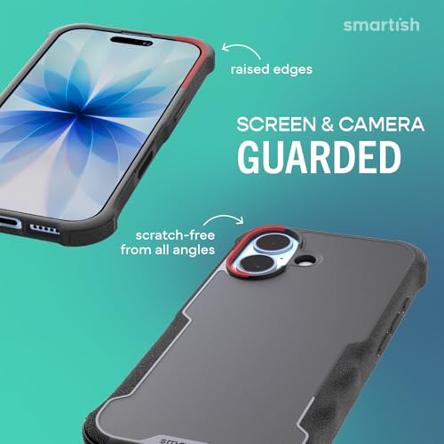 Image of Smartish iPhone 17 MagSafe Case - Gripzilla Protective Magnetic Case for Men [Rugged + Tough] Military Grade Heavy Duty Grip Armor - Drop Tested for iPhone 17 - Black Tie Affair