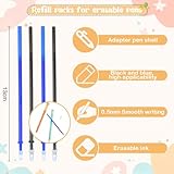 Erasable Pens 8 Colors, 8 Rub Out Pens + 10 Refills (Blue And Black), Coloured Pen With Eraser On The Tip,0.6mm Cartoon Pattern Animal Pen For Children's School Supplies Or Adults' Office supplies - Image 4