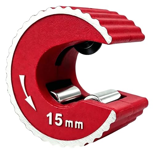 Image of 15mm Copper Pipe Cutter Alloy Body Pipe Slices Professional Pipe Slice Heavy Duty Copper Tube Slice Tube Cutter One-Handed Operation for Tight Spaces Cutting Copper Aluminum Brass Plastic