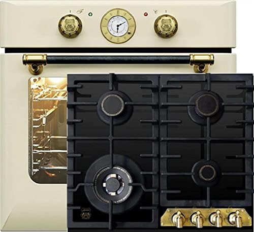 Kaiser Herdset Einbaubackofen EH 6432 ElfBE + KCG 6335 Em Retro Elektro, Autark, 68 L, Drehspieß, 10 Funktionen+ 60cm…